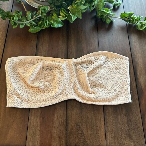 Wacoal Halo 38DD Strapless Bra Beige Lace - Picture 1 of 16